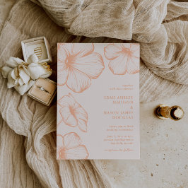 Invitación Boda Floral Elegante De Leah Peach