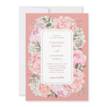 Boda floral elegante de melocotón