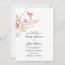 boda floral elegante dibujada a mano simple de pri
