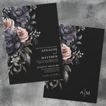 Boda floral elegante oscura
