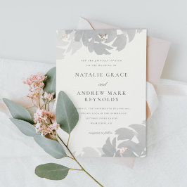 Invitación Boda floral elegante pintada a mano moderna