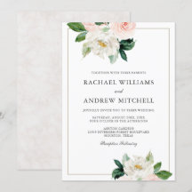 Boda floral elegante rosa y blanco de Rubor