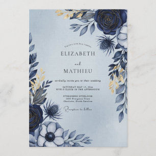 Invitación Boda floral etérea de la marina