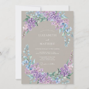 Invitación Boda floral etérea de lavanda pálida
