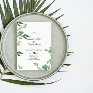 Invitación Boda Floral Eucalyptus Elegante