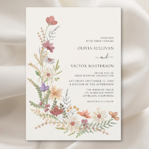 Invitación Boda Floral Fall Wildflower