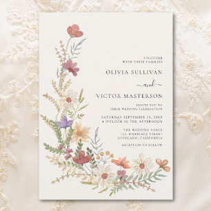 Invitación Boda Floral Fall Wildflower
