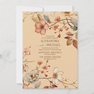 Invitación Boda Floral Fall Wildflowers