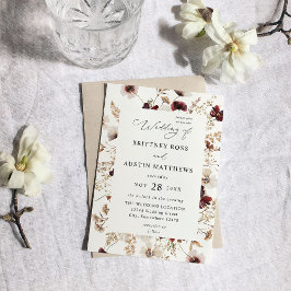 Invitación Boda Floral Fall Wildflowers