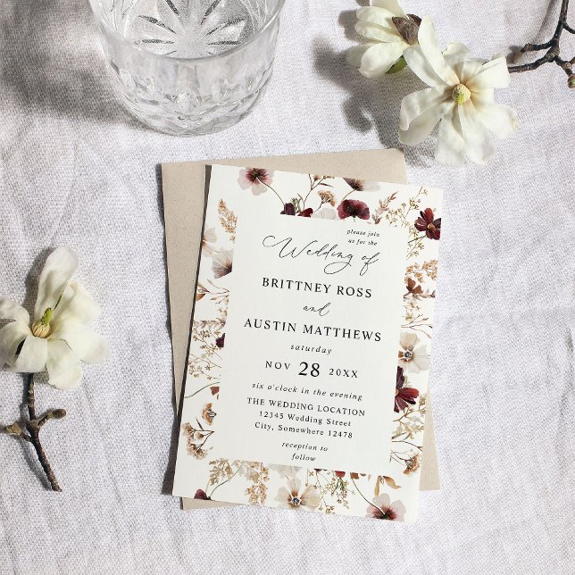 Invitación Boda Floral Fall Wildflowers (Subido por el creador)