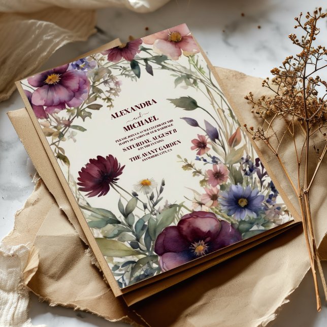 Invitación Boda Floral Fall Wildflowers (Subido por el creador)