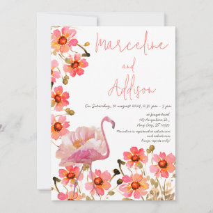 Invitación Boda floral Flamingle