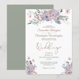 Invitación Boda Floral Floral Boho Wildflowers
