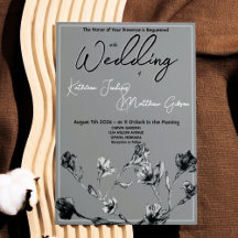 Boda floral floral de color gris suave
