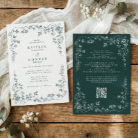 Boda Floral Francesa Vintage Esmeralda Verde