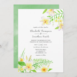 Invitación Boda floral frangipani