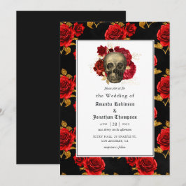 Invitación Boda Floral Gótica