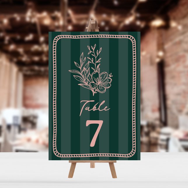 Invitación Boda Floral Green Stripe (Subido por el creador)