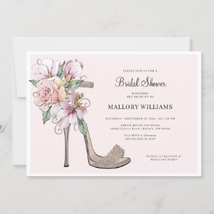 Invitación Boda floral Heels Bridal Shower