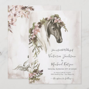 Invitación Boda Floral Horse Ranch
