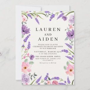 Invitación Boda floral inspirada en la naturaleza de Lavender