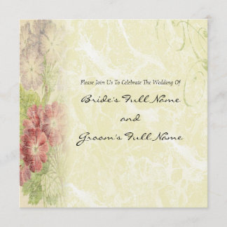 Invitación Boda Floral Inspirado en la Vintage