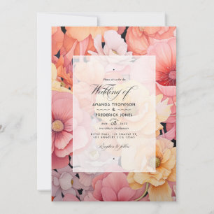 Invitación Boda Floral Just Peachy