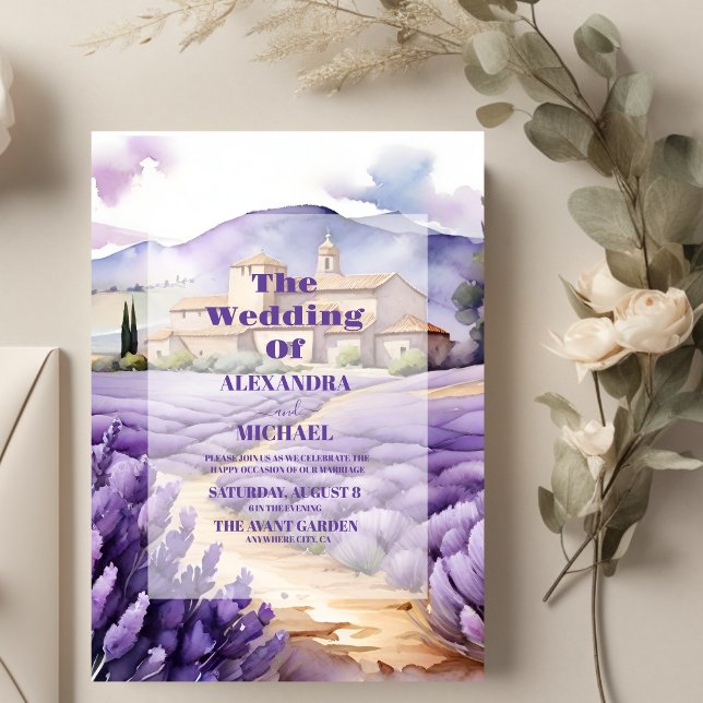 Invitación Boda Floral Lavender (Subido por el creador)