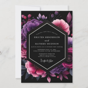 Invitación Boda floral malva de Moody