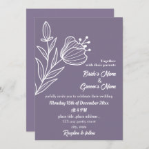 Boda floral mauve elegante romántico