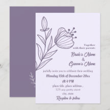 Boda floral mauve elegante romántico
