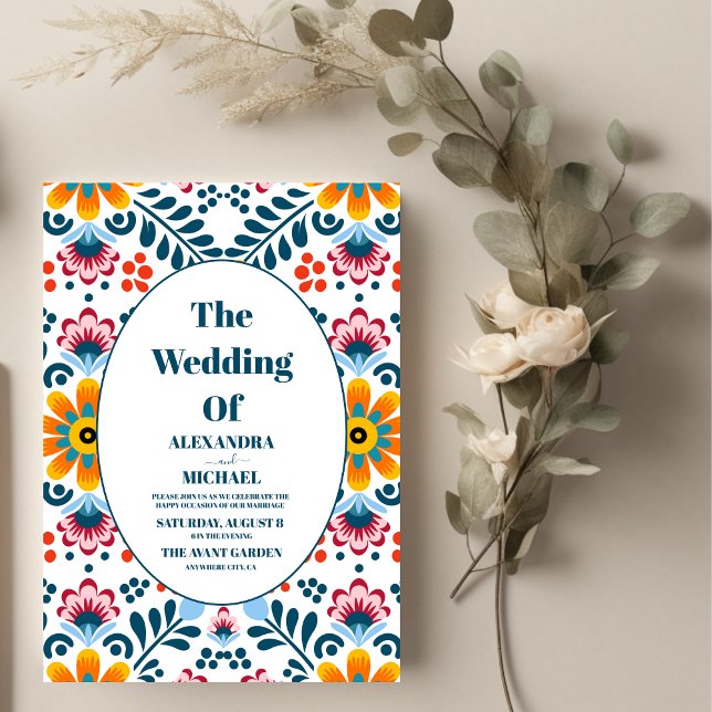 Invitación Boda floral mexicano de Fiesta (Subido por el creador)