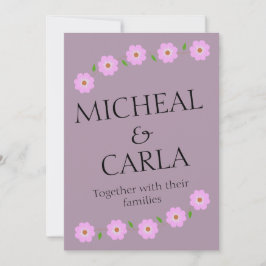 Invitación Boda floral minimalista