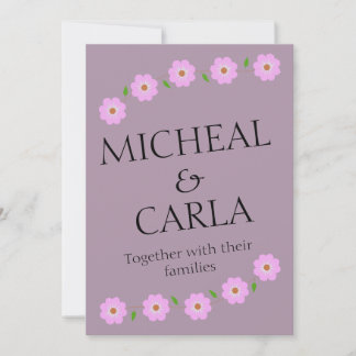 Invitación Boda floral minimalista