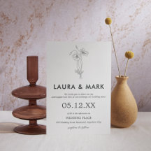 Boda floral minimalista