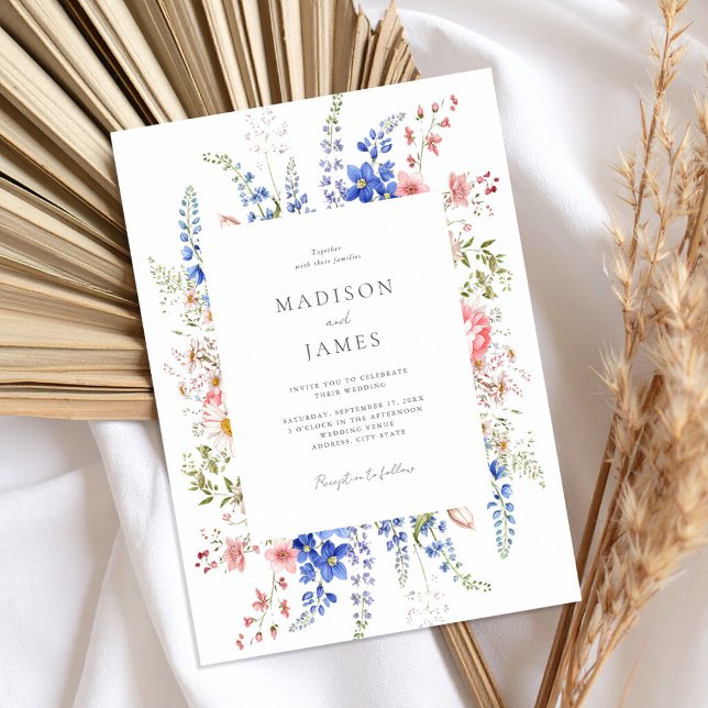Invitación Boda floral Minimalista Boho Wildflower (Subido por el creador)