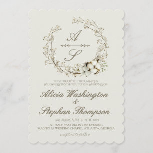 Invitación Boda floral minimalista de invierno moderna