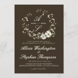 Invitación Boda floral minimalista moderna de invierno
