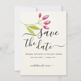 Invitación Boda Floral Minimalista Moderna Guárdala la Fecha