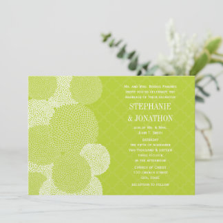 Invitación Boda Floral Moderna de Crisantemo de Lima