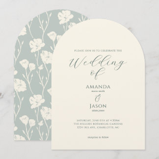 Invitación Boda floral moderna romántica etérea