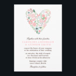 Invitación Boda floral moderno<br><div class="desc">Las modernas y elegantes invitaciones nupciales son perfectas para un boda de primavera o verano y cuentan con un hermoso ilustracion de corazón floral. Visite nuestra tienda para más opciones de color y productos que coincidan.</div>