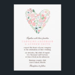 Invitación Boda floral moderno<br><div class="desc">Las modernas y elegantes invitaciones nupciales son perfectas para un boda de primavera o verano y cuentan con un hermoso ilustracion de corazón floral. Visite nuestra tienda para más opciones de color y productos que coincidan.</div>