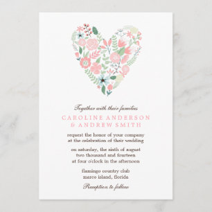 Invitación Boda floral moderno