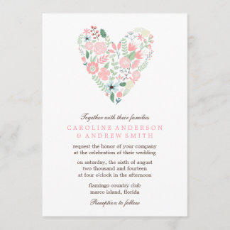 Invitación Boda floral moderno