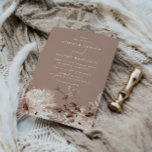 Invitación Boda floral moderno Boho Beige<br><div class="desc">Invitación moderna de Boho Beige Floral Wedding Disponible como impresión física y una descarga digital/electrónica PDF PNG. Por favor,  consulte nuestra página de boda correspondiente en la colección de abajo. Gracias por apoyar a diseñadores independientes.</div>