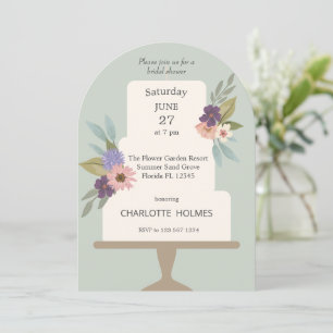 Invitación Boda floral moderno con ducha nupcial
