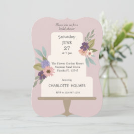 Invitación Boda floral moderno con ducha nupcial