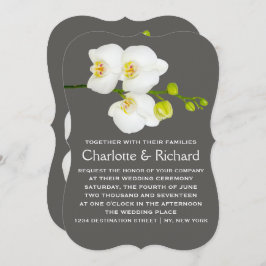 Invitación Boda floral moderno | Flores de orquídeas blancas