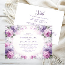 Boda floral morada y rosa todo en uno